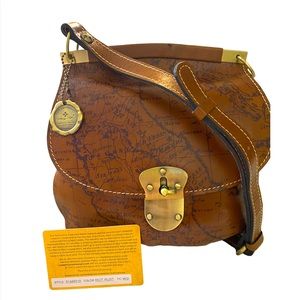 New Patricia Nash Veneto Crossbody Handbag Purse 10th Anniversary Map Print.
